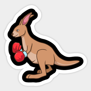 With Boxing Gloves - Cartoon Kangaroo Boxing Sticker